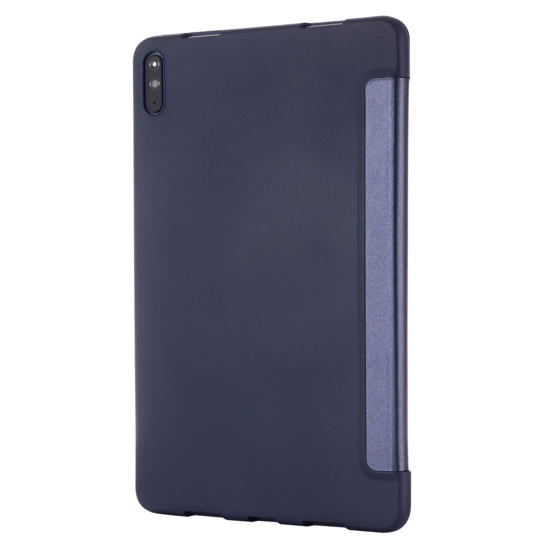 Husa tableta pentru Huawei MatePad 10.4, piele PU, tip carte cu suport cu pliere in trei, margini anti-soc, acces complet, Albastru