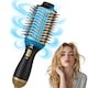 Perie de Par Electrica, 4 In 1, SeveShop®, Styler Portabil, Perie Electrica cu 3 Trepte Viteza, 2 Setari Temperatura, Aer Rece, Nylon Anti-Incalcare, Perie Electrica cu Uscare Rapida Si Stilizare, 1000W, Perie Par Pentru Orice Tip De Par, Negru Auriu