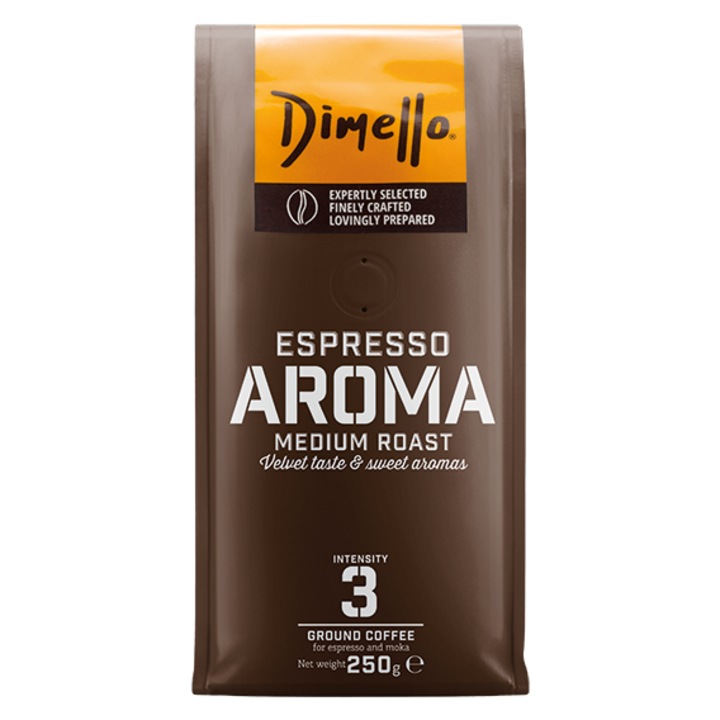 Cafea macinata, DIMELLO, Espresso Aroma, Medium roast, 250 g
