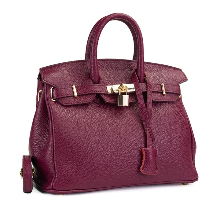 Bőrtáska Edith – Bordó