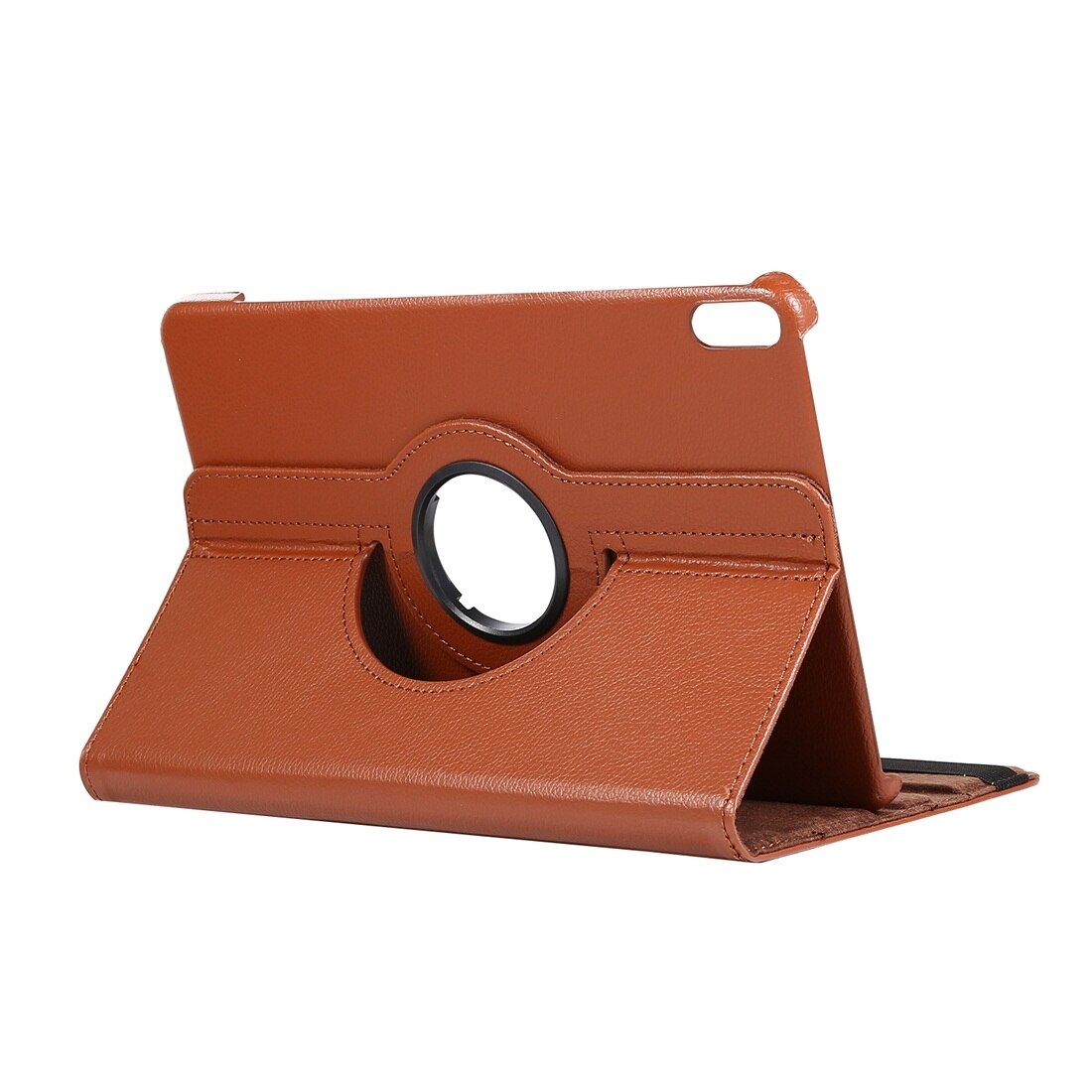 Husa tableta pentru Huawei MatePad Pro 10.8 inch, piele textura piele de licurici, design flip cu suport si rotire 360 grade, culoare maro