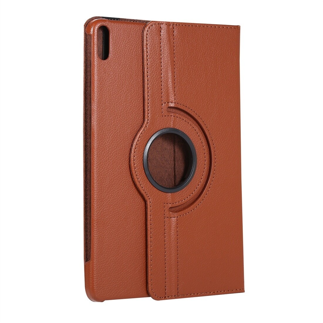Husa tableta pentru Huawei MatePad Pro 10.8 inch, piele textura piele de licurici, design flip cu suport si rotire 360 grade, culoare maro