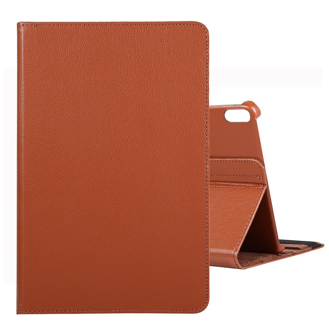 Husa tableta pentru Huawei MatePad Pro 10.8 inch, piele textura piele de licurici, design flip cu suport si rotire 360 grade, culoare maro