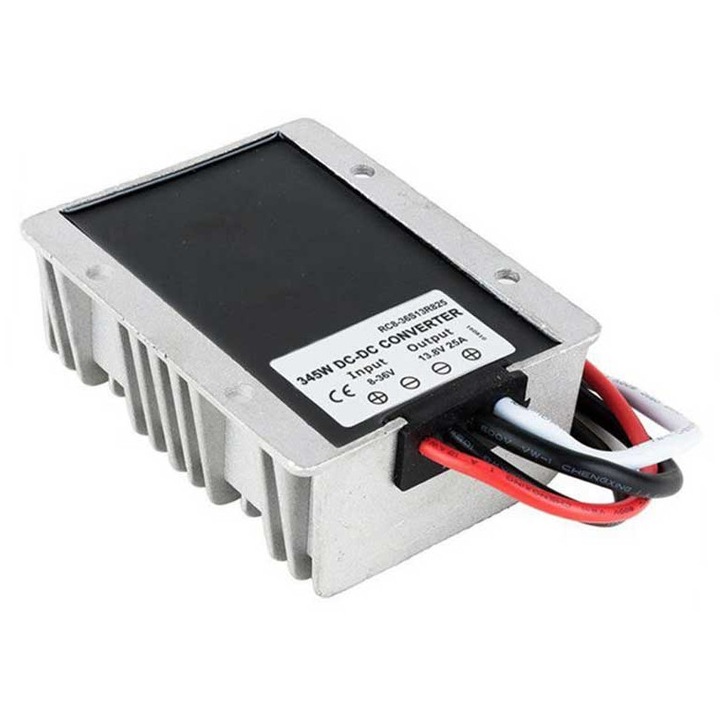 Alien DC-DC feszültségátalakító, 8-36V -> 13.8V, 25A, 345W, 110g