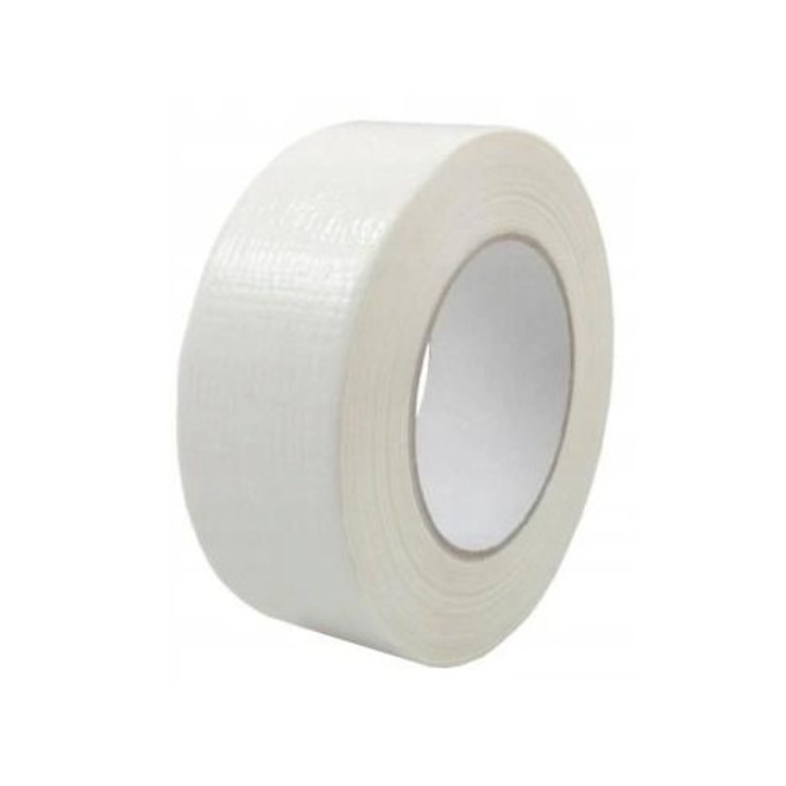 Banda adeziva strong de mascare si protectie pentru tencuieli, Alba, 50mm x 50M