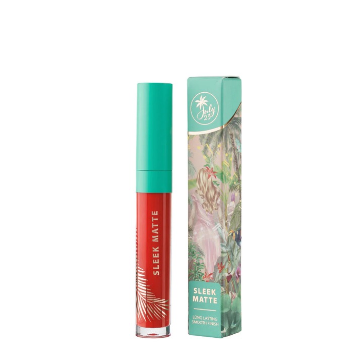 Luciu de buze mat July 23 Sleek Matte That Red 1, 5g
