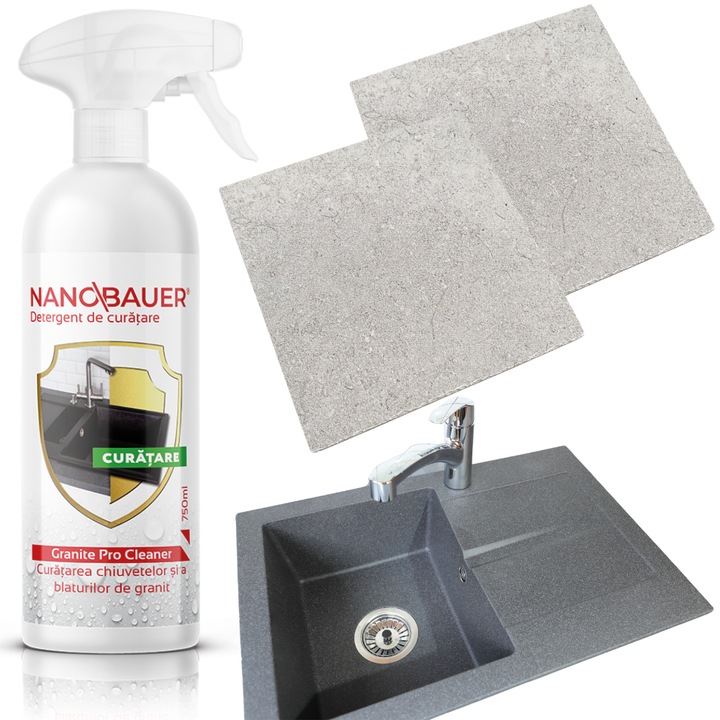 Професионален препарат за почистване на мивки и гранитни плотове 750 мл