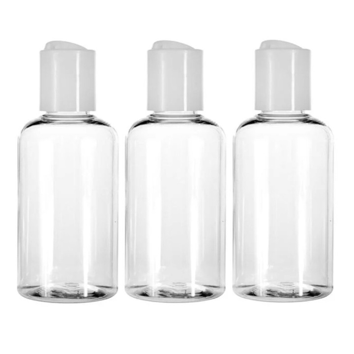 Set 3 sticle Transparente de Calatorie 80ml - 3buc