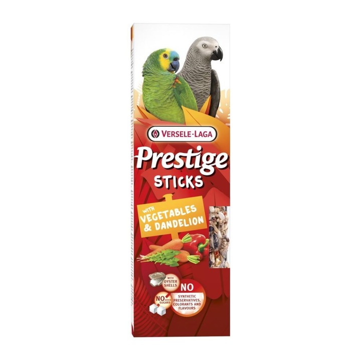 Batoane pentru papagali mari – VL-Prestige Sticks cu legume si papadie – 140 g (2x70 g)