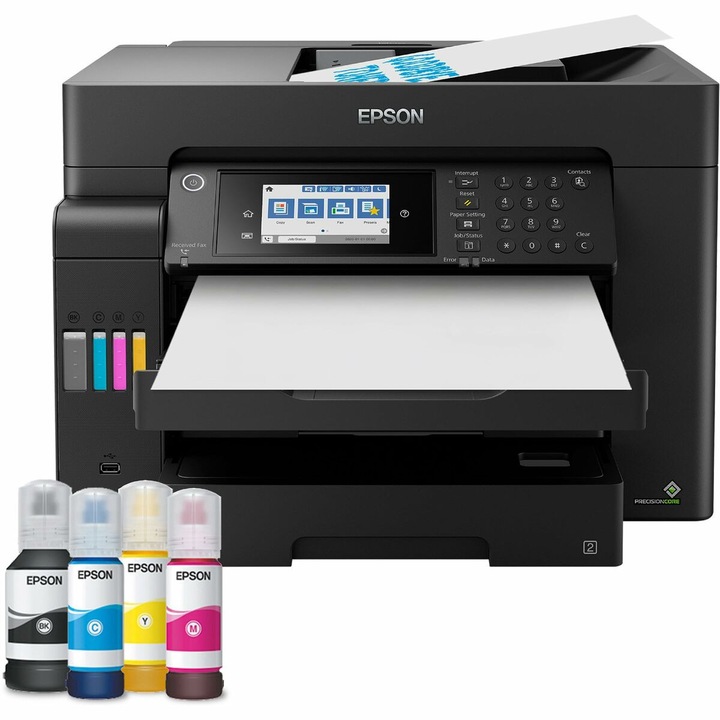 Imprimanta multifunctionala Epson, 25 ppm, Wi-Fi, neagra, 500x500x500mm