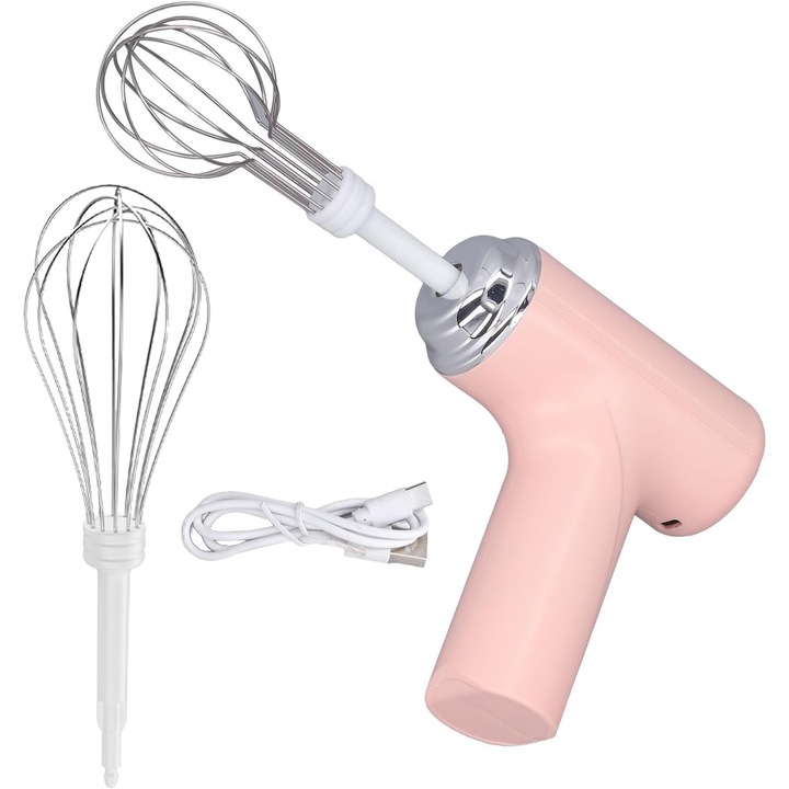 Mixer electric fara fir, einnenffer, mixer electric portabil cu control automat cu 3 viteze potrivit pentru amestecarea covrigeilor Torturi Oua Aluat Mixer alimentar