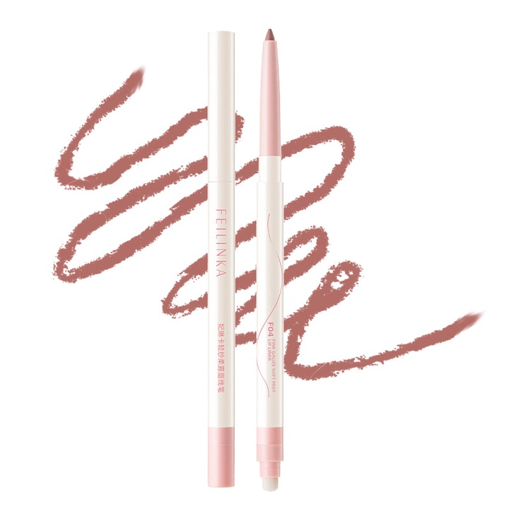 Creion de Buze Dual Rezistent la Apa, AjieQaQ, 12h, Textura usoara, acoperire intensa, Finisaj mat, Contur precis, Machiaj profesional, ideal pentru daily wear sau looks sofisticate