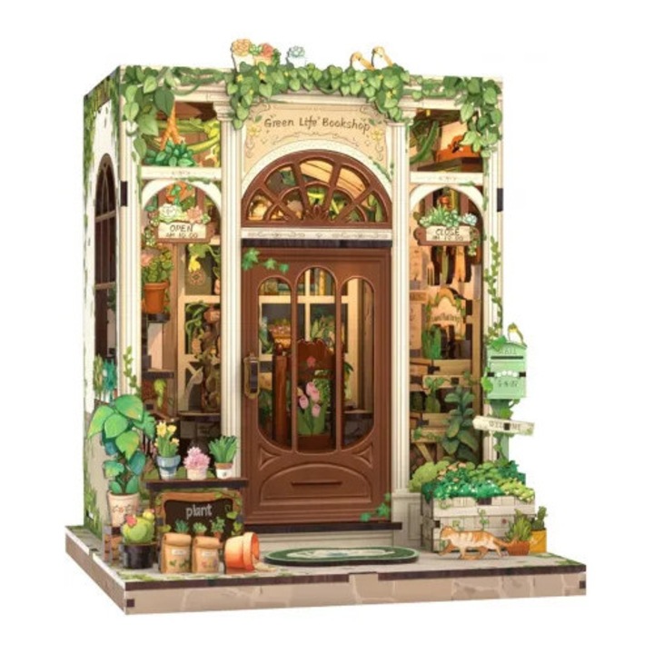 Puzzle 3D - Cotor de carte - Green Life Bookshop, Plastic, 196