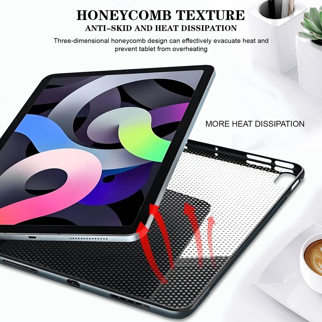 Husa tableta pentru Lenovo Legion Y700 2025, material TPU, design cu model colorat, functii smart, Albastru