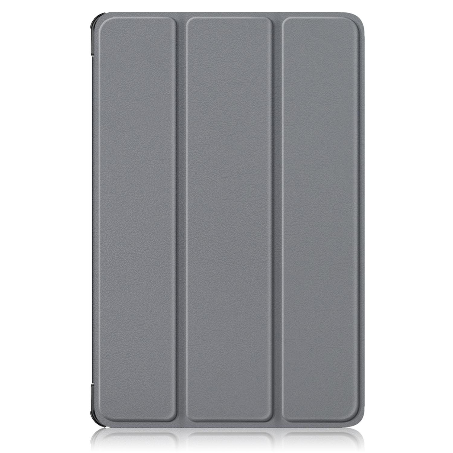Husa tableta pentru Lenovo Yoga Tab Plus, piele PU, tip carte 3 plieri, culor albastruisuclara