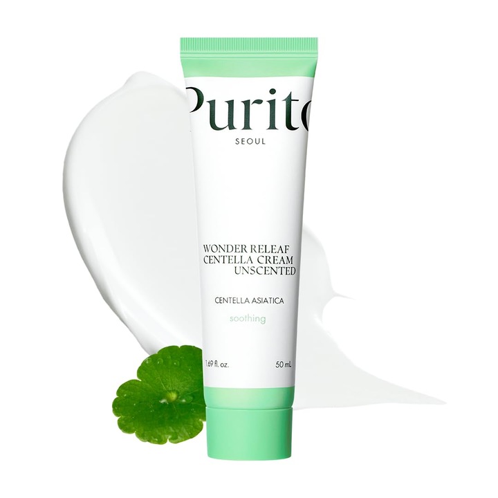 PURITO Centella illatmentes krém, koreai centella, minden bőrtípusra, nyugtató, arcra való arckrém, K-Beauty, koreai bőrápolás, 50ml 1.7 fl.oz