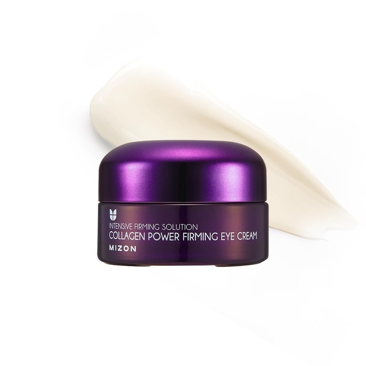 [MIZON] COLLAGEN POWER FIRMING EYE CREAM (25 мл) Корейска грижа за кожата – Интензивен крем за очи с морски колаген и арганово масло – Хидратация, еластичност и възстановяване за чувствителна кожа