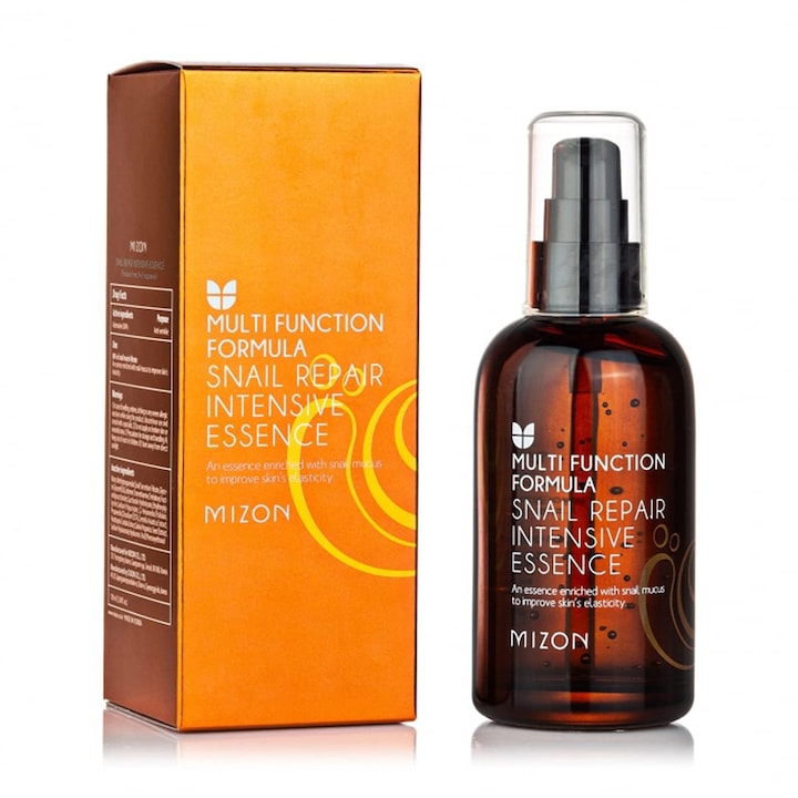 [MIZON] SNAIL REPAIR INTENSIVE ESSENCE (100ml) Корейска грижа за кожата – Хидратираща и еластичност-подобряваща есенция с охлювен муцин за чувствителна кожа