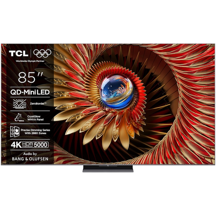 TCL 85Q8C Мини LED телевизор, 215 см, Google TV Ultra HD 4K, клас E