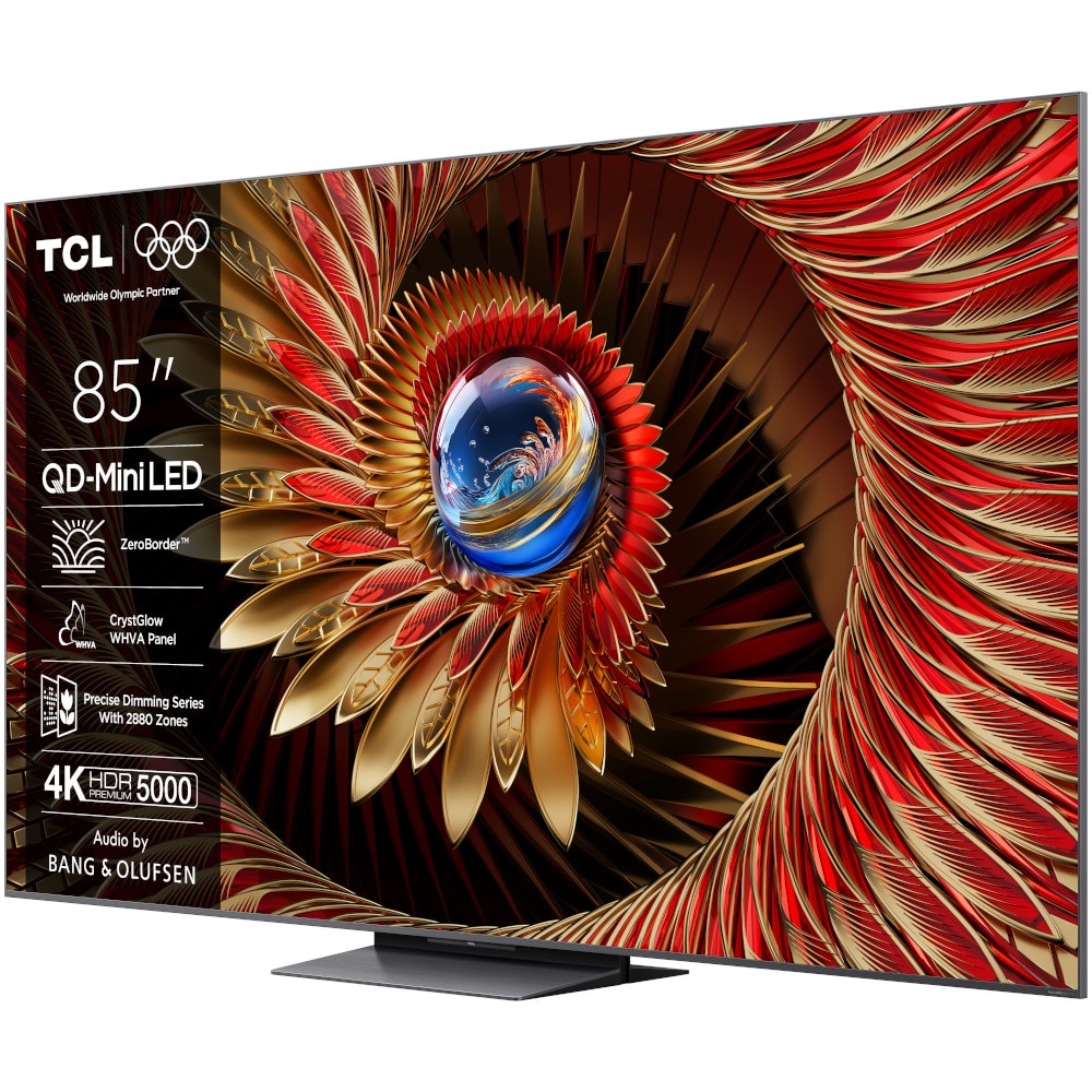 Televizor Mini LED TCL 85Q8C, 215 cm, Google TV Ultra HD 4K, 100
