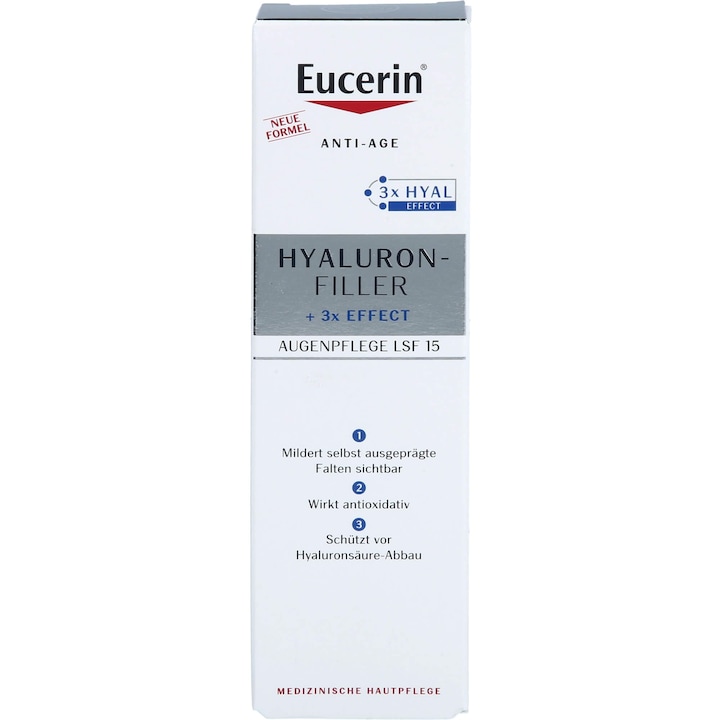 Околоочен крем Eucerin Anti-Age Hyaluron-Filler SPF 15, мехлем 15 мл