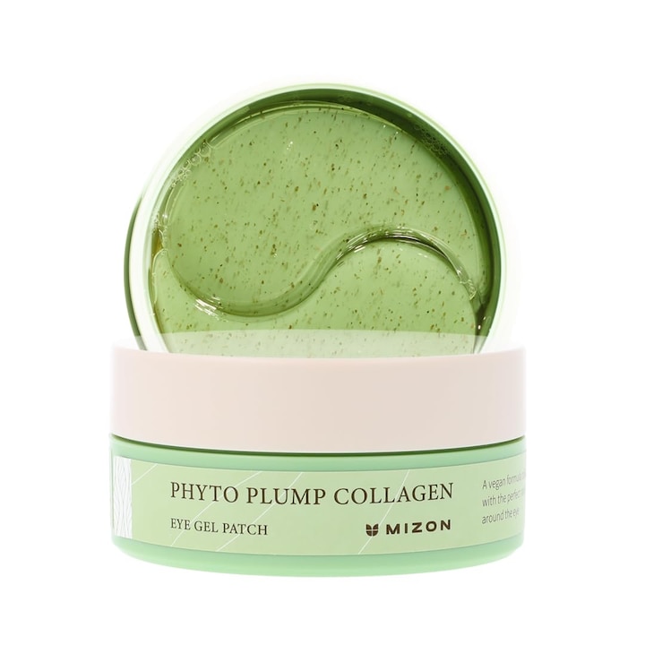 [MIZON] PHYTO PLUMP COLLAGEN EYE GEL PATCH (x60) Корейска грижа за кожата – Растителни колагенови лепенки за очи – Грижа против стареене и тъмни кръгове – Веганска формула