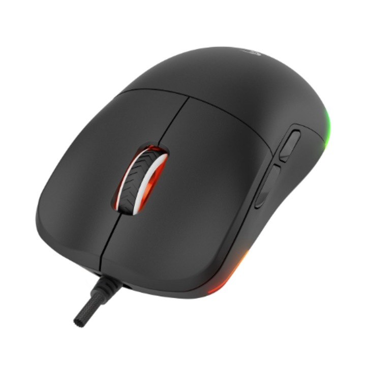 Геймърска мишка Rampage BLINK, кабелна, USB, 12800 DPI, RGB черна