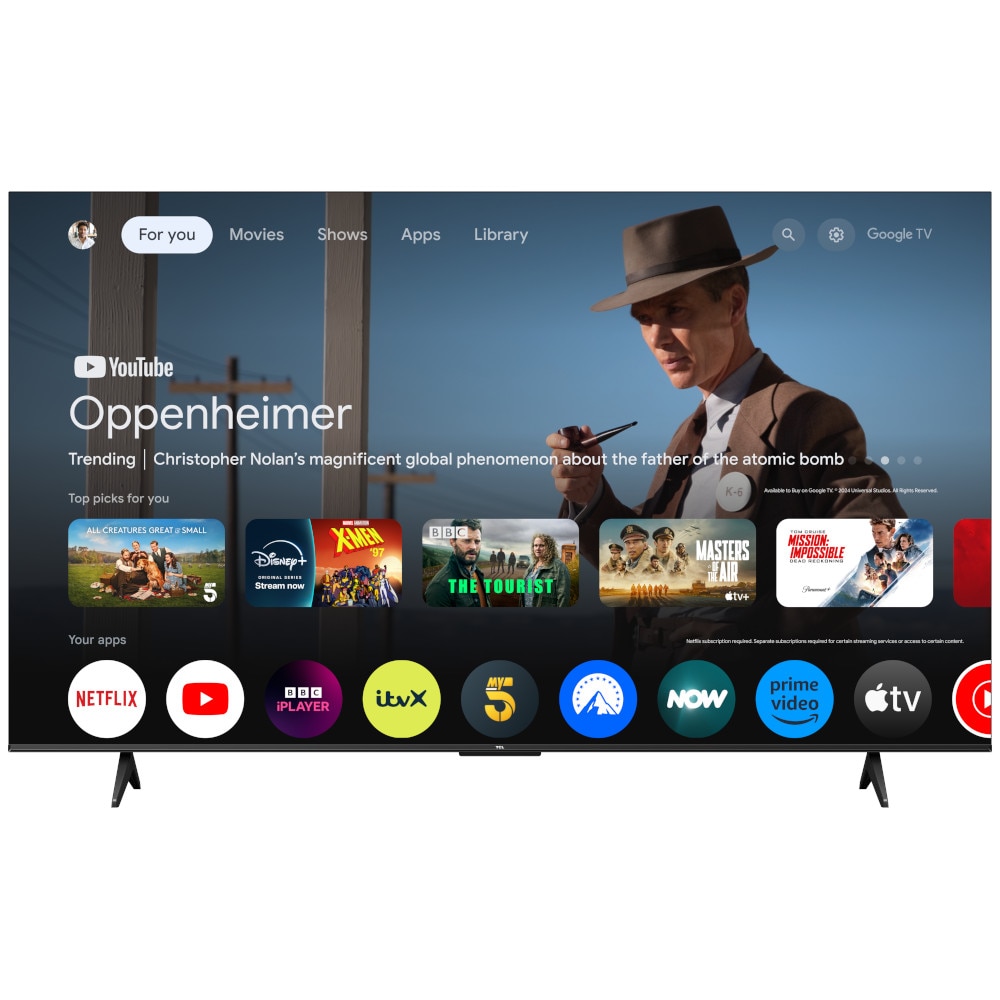 Televizor LED TCL 75V6C, Smart TV, 189 cm, Ultra HD 4K, Google TV, Clasa E
