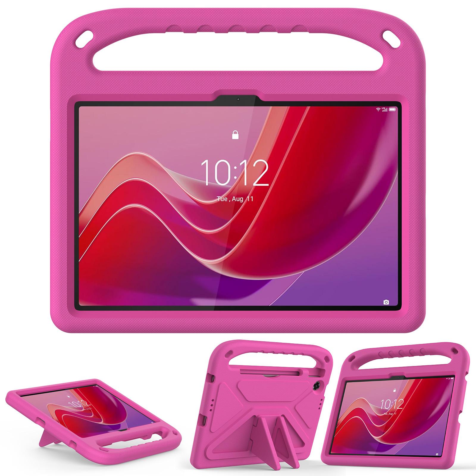 Husa tableta pentru Lenovo Tab TB-311 WiFi 10.1 2025, material EVA, cu maner si suport, protectie anti-soc, roz pal