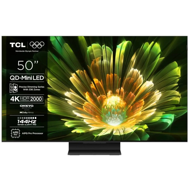 Смарт телевизор Mini LED TCL 50Q7C, 126 см, Ultra HD 4K, WiFi, Клас F