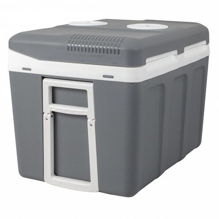 Термоелектрическа хладилна чанта с колелца FIRST FA-5170-2, Обем: 40 литра, Двигатели 2 броя безчеткови с дълъг живот, Климатична категория: SN/N, Енергиен клас: А++, Размер: 56х39х41 сантиметра, Цвят: Сив