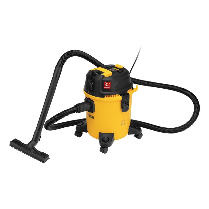 Прахосмукачка Denzel, строителна, EVC20, 1400 W, резервоар 20 л, маркуч 3 м, контакт с авто синхронизация