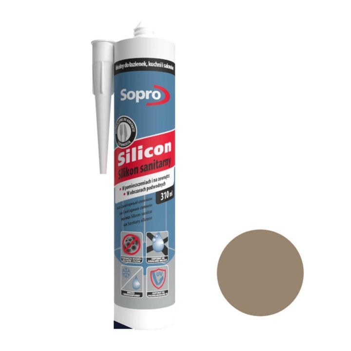 Silicon sanitar Sopro, 310ml, culoare sahara