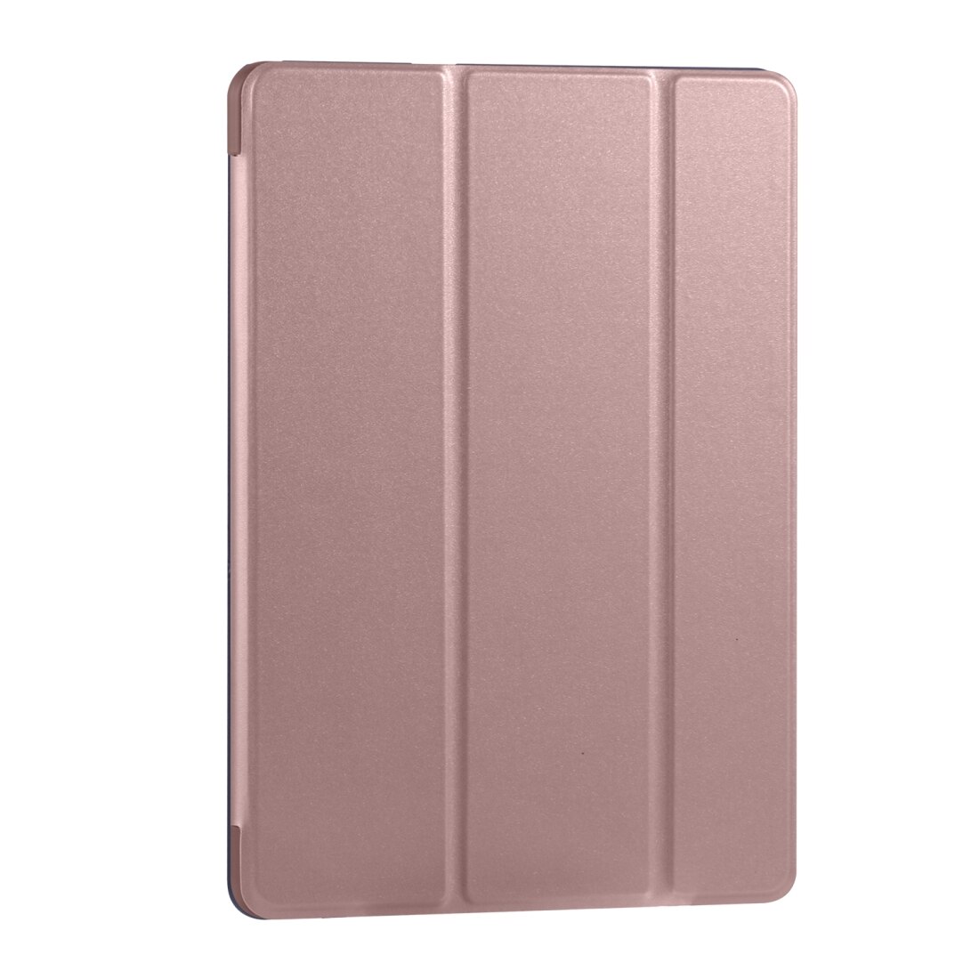 Husa tableta pentru Huawei MediaPad T5 10 inch, piele PU + TPU, design tip carte 3 plieri cu suport, margini anti-soc, roz aurie