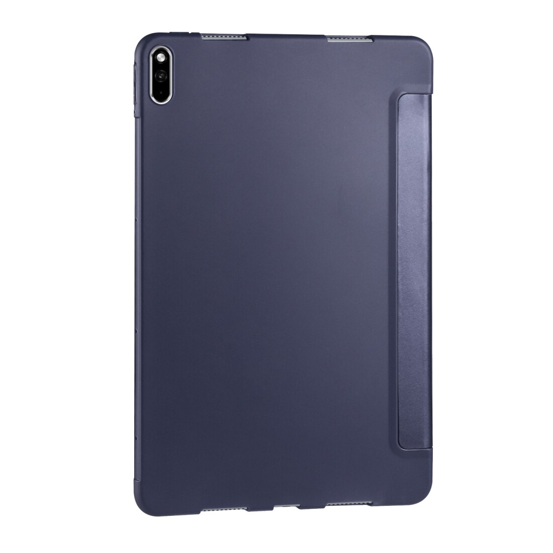 Husa tableta pentru Huawei MatePad Pro 10.8 inch, piele PU + TPU, tip carte cu suport, margini anti-soc, pliere 3-folding, albastru inchis
