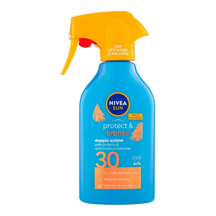 Spray protectie solara Nivea Sun Maxi Fp 30, 270 ml, pentru un bronz uniform, unisex