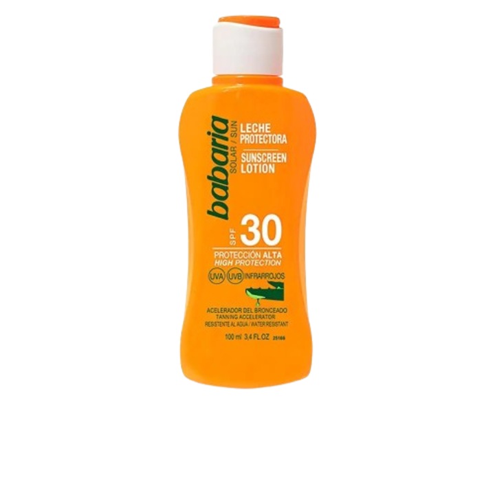 Lapte de corp cu protectie solara, Babaria Solar Aloe Vera SPF30, 100 ml