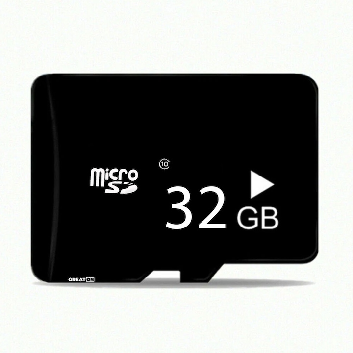 GREATON 32 GB MicroSD карта памет, съвместима с камера, видео, камера за наблюдение, телефон, лаптоп, таблет, автомобилен DVR, не съдържа SD адаптер, черна