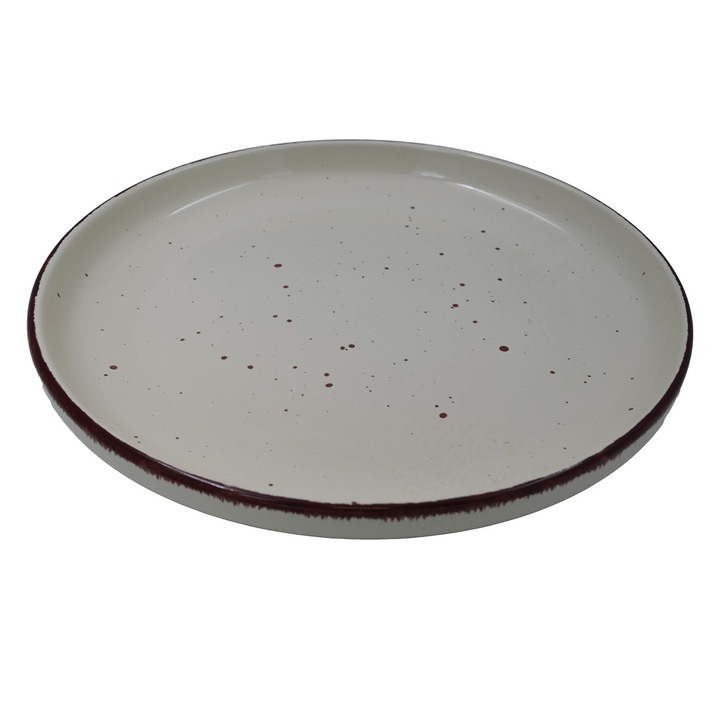 Керамична чиния за основно ястие, Бежова, Ø26.5 см