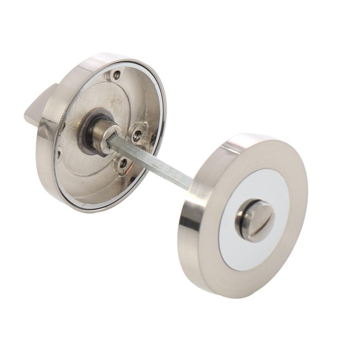 Rozeta rotunda pentru usa lemn, ESC01 Gato WC RR55SN, zamac, satin nichel, 55 mm