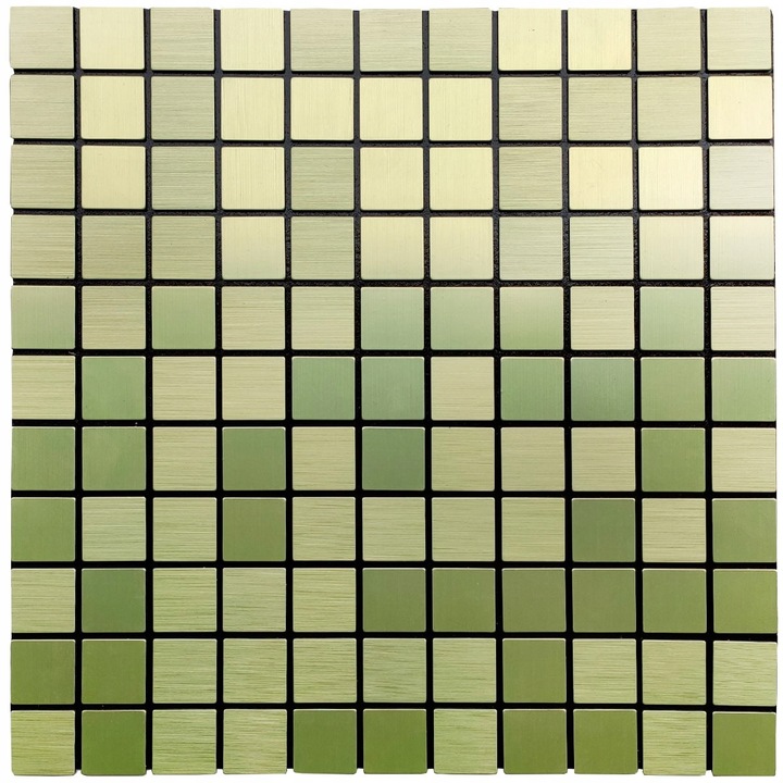 Placa decorativa autocolanta, STICKERWALL, mozaic, aurie, 30x30x0,3 cm