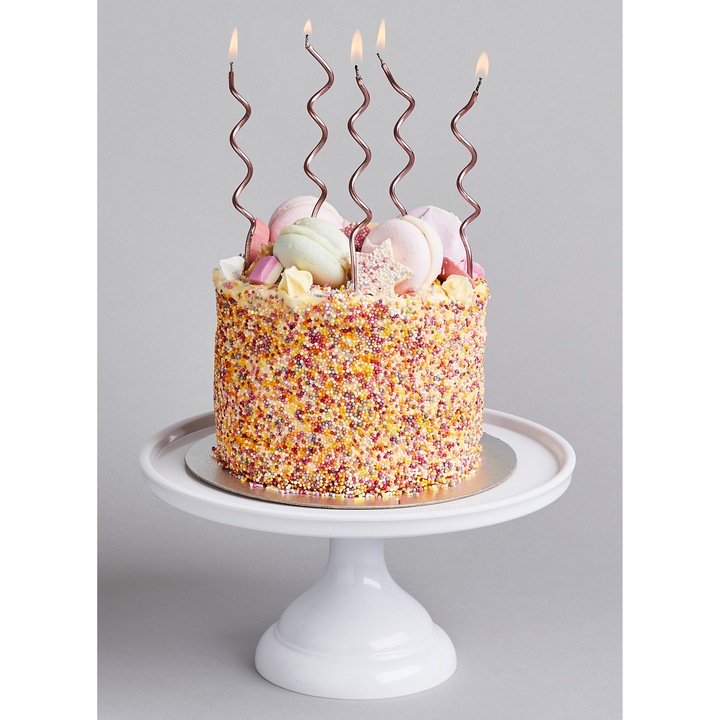 Lumanari Spiralate Rose Gold – Set de 12