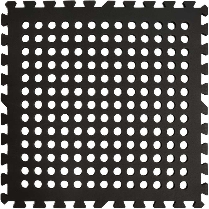 Covor puzzle 60x60x1cm, STICKERWALL, rezistent la umiditate, usor de curatat, neagra