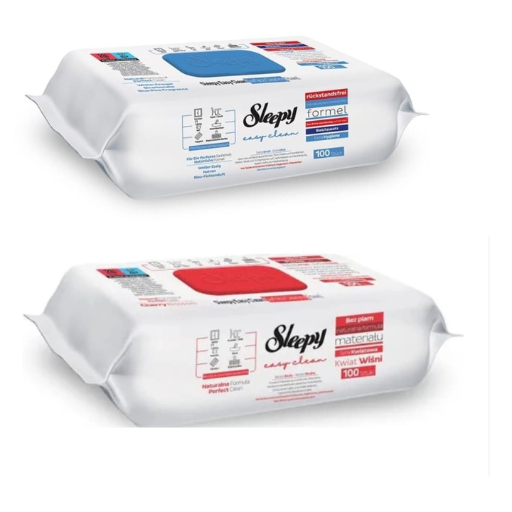 Pachet servetele umede multisuprafete Sleepy Easy Clean, 2x 100, 200 buc