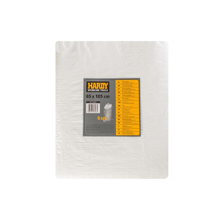 Set de 6 saci din polipropilena pentru ambalare, 47x61cm