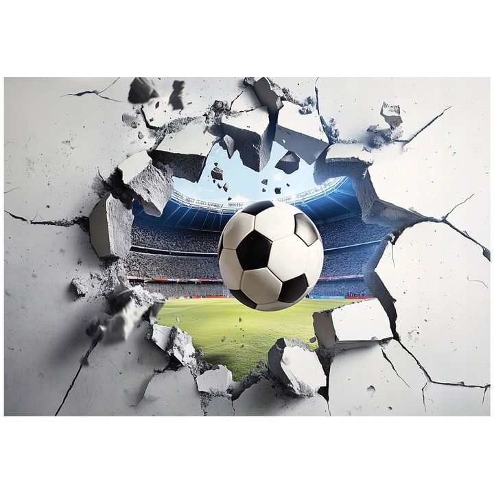 Gyerek fotótapéta, 3d, foci, modern, falra, gyerekeknek, tapéta, fal, dekoráció, 250x175 cm, 15622VX5