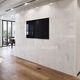 Placa decorativa autocolanta, STICKERWALL, 60x30cm, PVC, rezistente la apa, alb marmorat