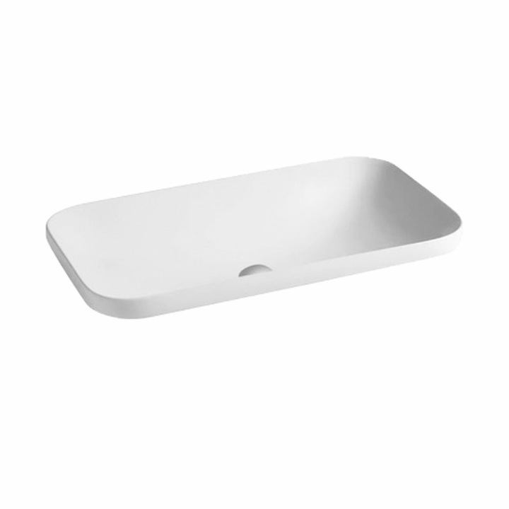 Lavoar dreptunghiular, Ceramică, 60x37 cm, Alb