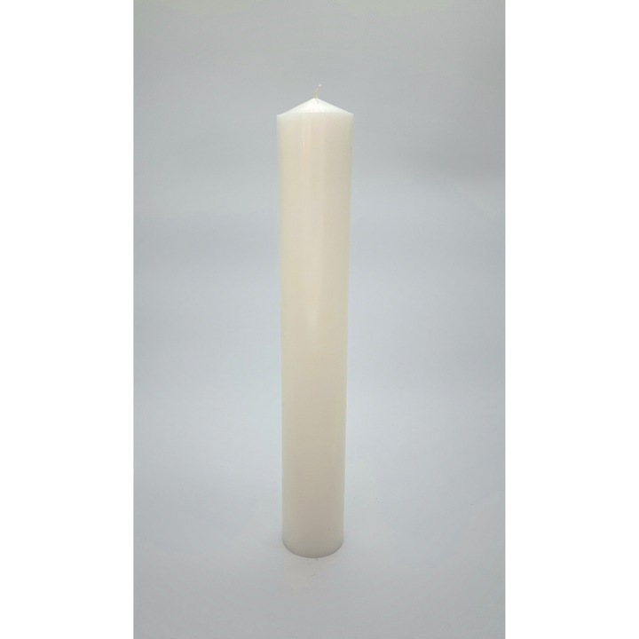 Свещ за сватба и кръщене 40 см - 6 см - бяла