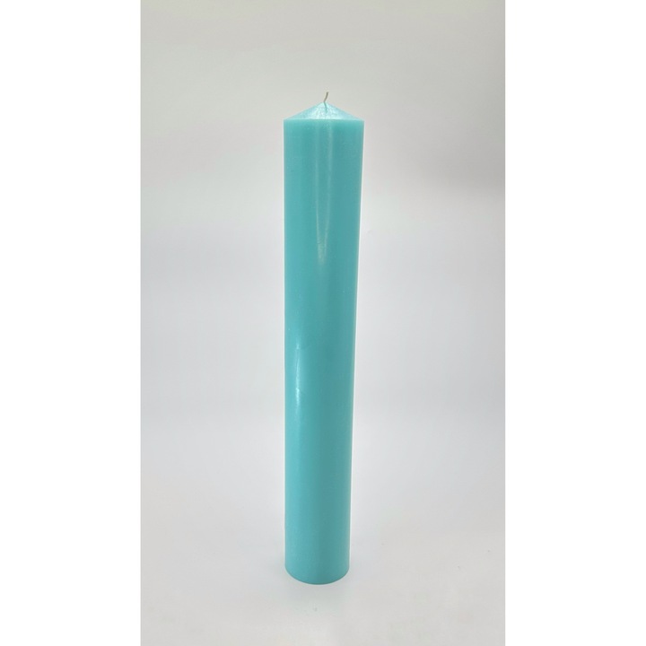 Lumanare cununie si botez 35 cm - 6 cm- turcuaz